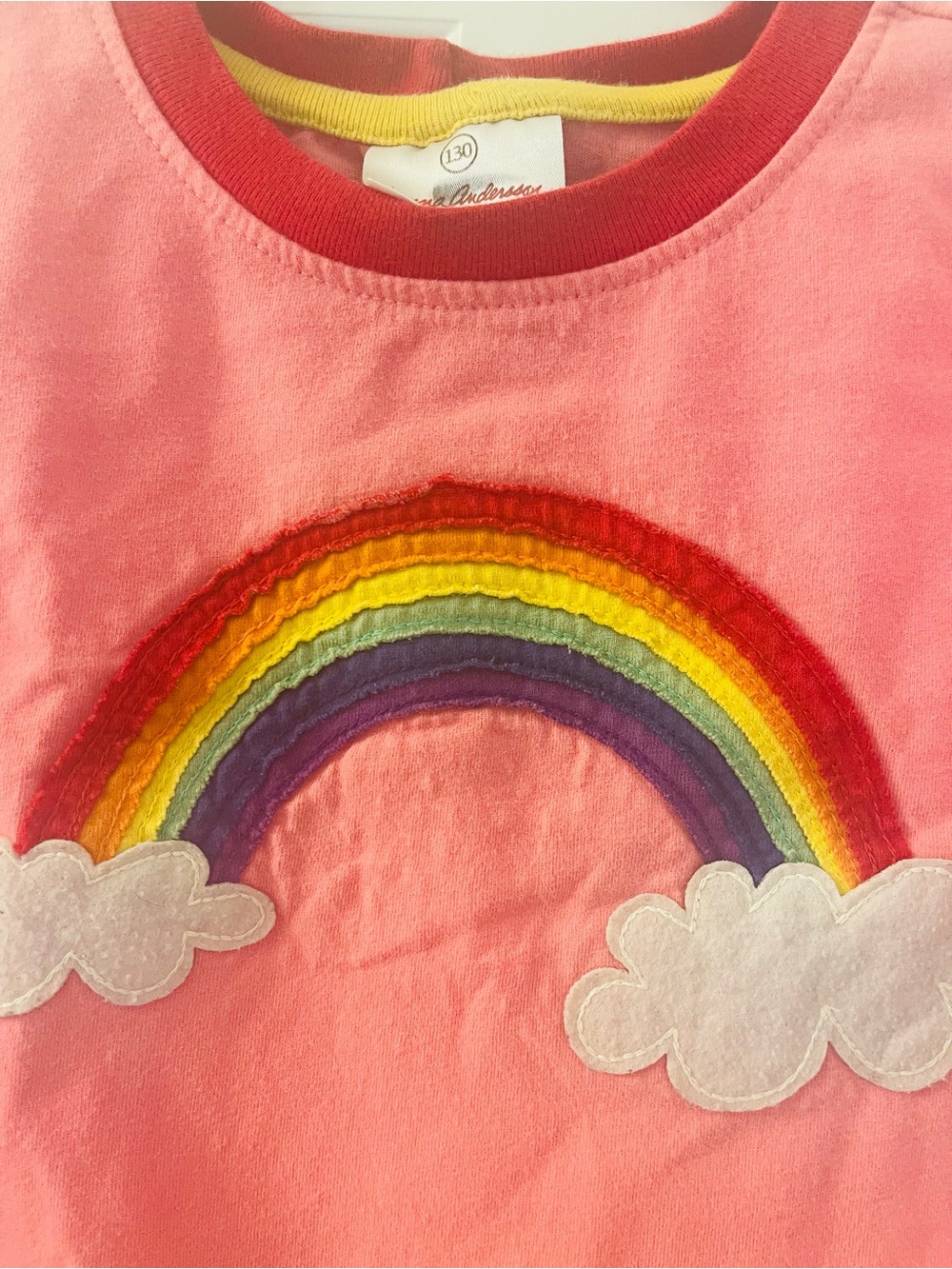 FREE add-on: Hanna Andersson rainbow ringer t-shirt 130cm (US 8) - Picture 2 of 2
